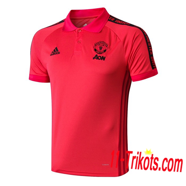 Neuestes Fussball Manchester United Poloshirt Rot 2019 2020 | 11-trikots