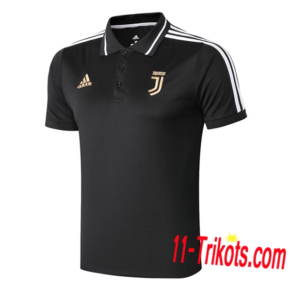 Neuestes Fussball Juventus Poloshirt Schwarz/Weiß 2019 2020 | 11-trikots