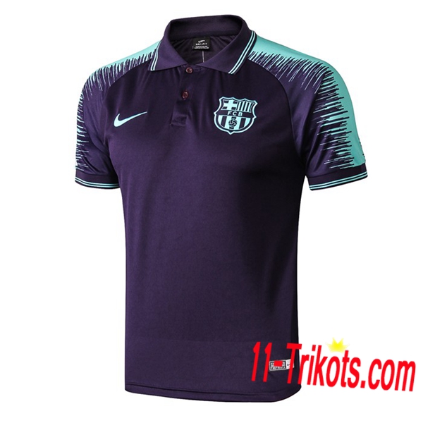 Neuestes Fussball FC Barcelona Poloshirt Dunkelblau/Grün 2019 2020 | 11-trikots
