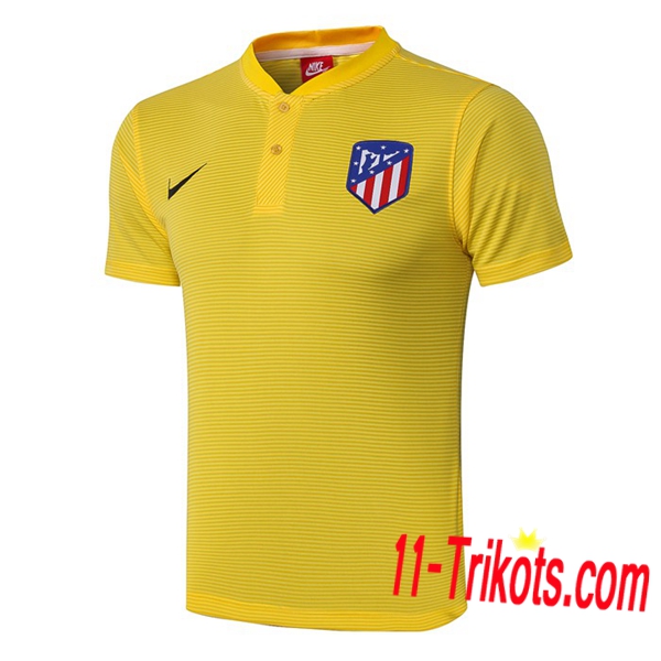 Neuestes Fussball Atletico Madrid Poloshirt Gelb 2019 2020 | 11-trikots