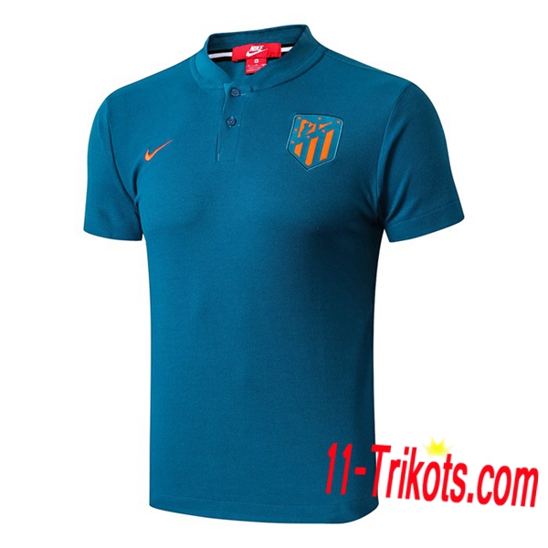 Neuestes Fussball Atletico Madrid Poloshirt Blau 2019 2020 | 11-trikots