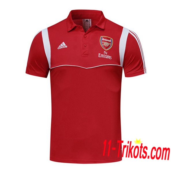 Neuestes Fussball Arsenal Poloshirt Rot/Weiß 2019 2020 | 11-trikots