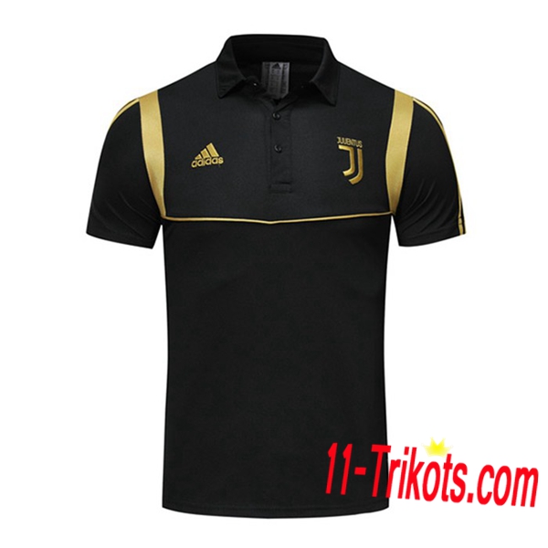 Neuestes Fussball Juventus Poloshirt Schwarz/Gelb 2019 2020 | 11-trikots