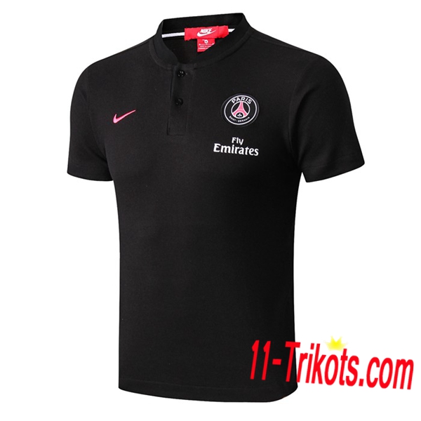 Neuestes Fussball Paris PSG Poloshirt Schwarz 2019 2020 | 11-trikots