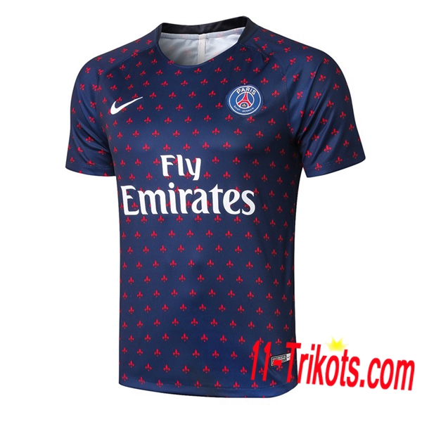 Neuestes Fussball Pre Match PSG Trainingstrikot Blau/Rot 2019 2020 | 11-trikots