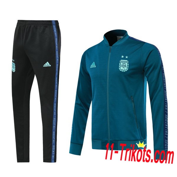 Neuestes Fussball Argentinien Trainingsanzug (Jacke) Grün 2019 2020 | 11-trikots