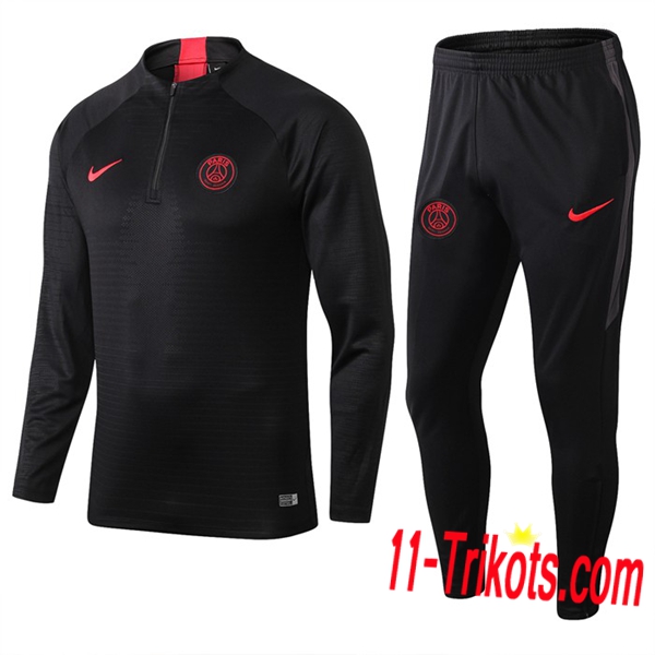 Neuestes Fussball PSG Trainingsanzug Schwarz 2019 2020 | 11-trikots