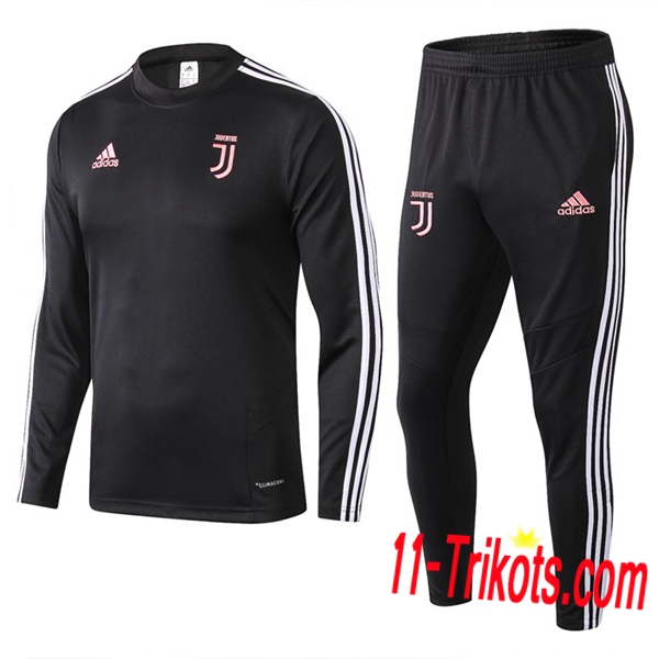 Neuestes Fussball Juventus Trainingsanzug Schwarz 2019 2020 | 11-trikots