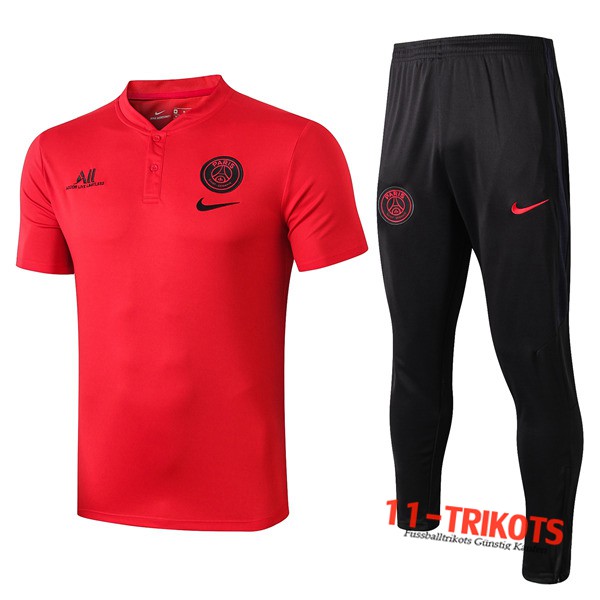 Neuestes Fussball Paris PSG ALL Poloshirt + Hose Rot 2019 2020 | 11-trikots