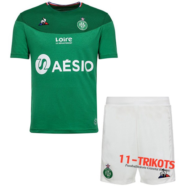 Neuestes Fussball AS St Etienne Kinder Heimtrikot 2019 2020 | 11-trikots