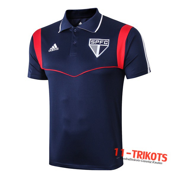 Neuestes Fussball Sao Paulo FC Poloshirt Blau Dunkel 2019 2020 | 11-trikots