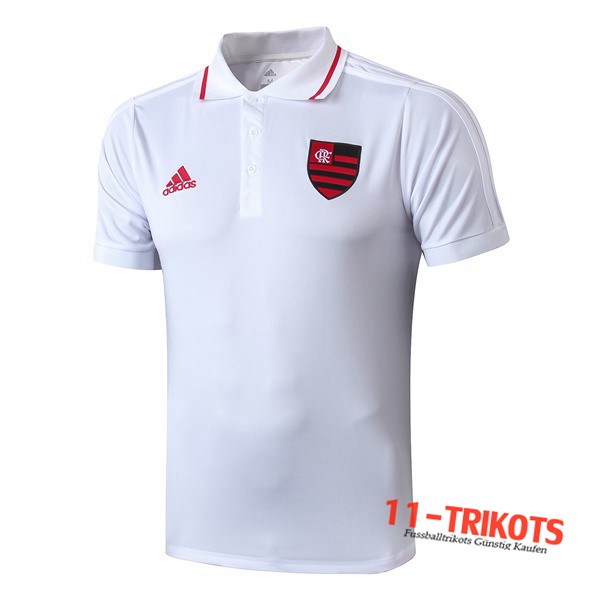 Neuestes Fussball Flamengo Poloshirt Weiß 2019 2020 | 11-trikots