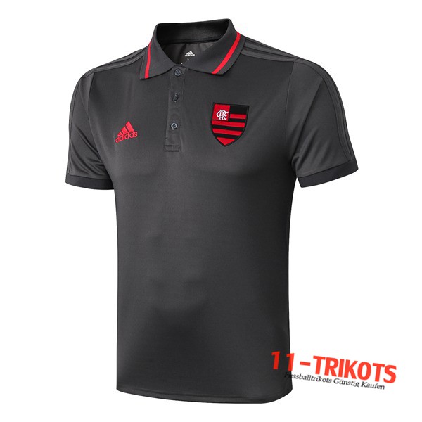 Neuestes Fussball Flamengo Poloshirt Grau 2019 2020 | 11-trikots