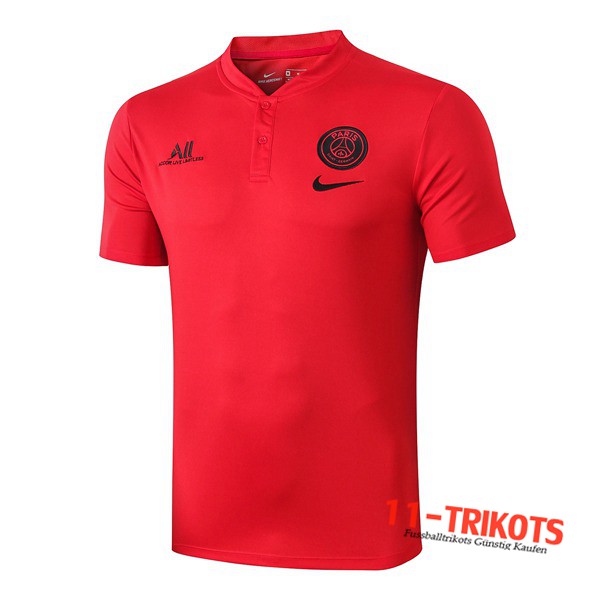 Neuestes Fussball Paris PSG ALL Poloshirt Rot 2019 2020 | 11-trikots