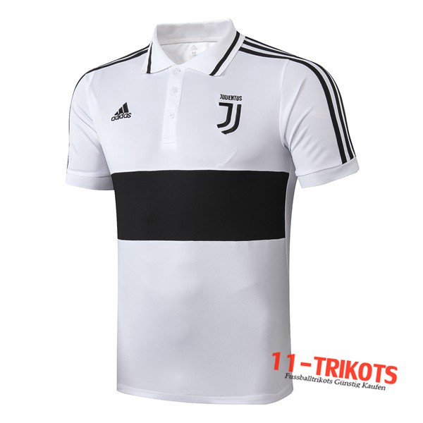 Neuestes Fussball Juventus Poloshirt Weiß/Schwarz 2019 2020 | 11-trikots