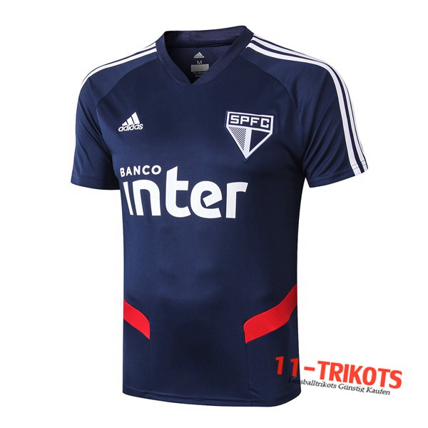 Neuestes Fussball T-Shirts Sao Paulo FC Trainingstrikot Blau 2019 2020 | 11-trikots
