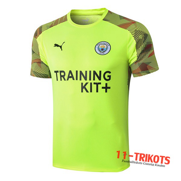 Neuestes Fussball T-Shirts Manchester City Trainingstrikot Grün 2019 2020 | 11-trikots