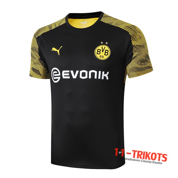 Neuestes Fussball T-Shirts Dortmund BVB Trainingstrikot Schwarz 2019 2020 | 11-trikots