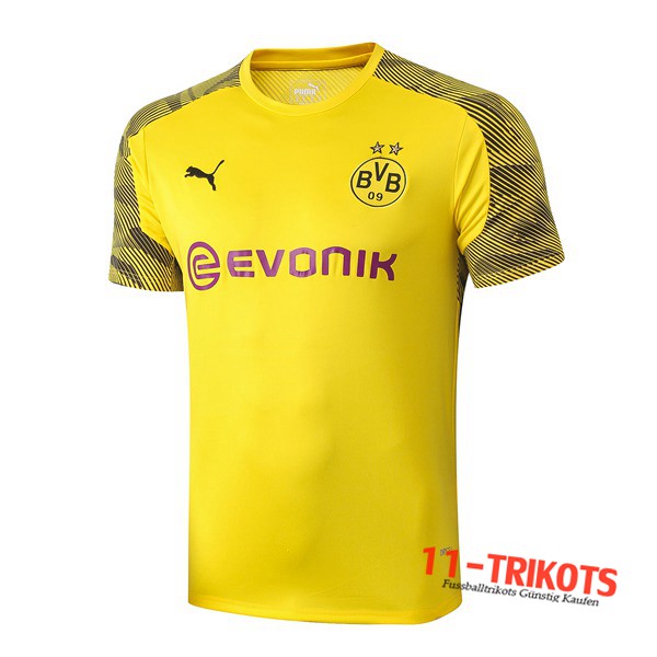 Neuestes Fussball T-Shirts Dortmund BVB Trainingstrikot Gelb 2019 2020 | 11-trikots