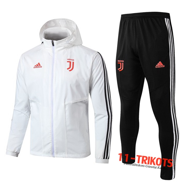 Neuestes Fussball Juventus Trainingsanzug Windjacke Weiß 2019 2020 | 11-trikots