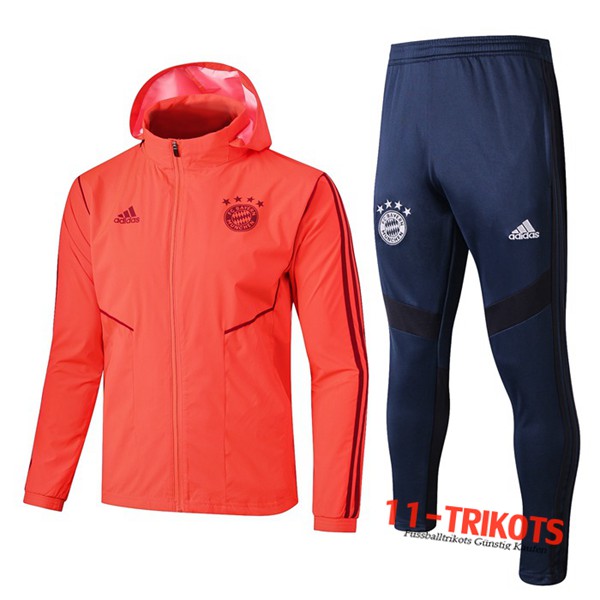 Neuestes Fussball Bayern Munchen Trainingsanzug Windjacke Orange 2019 2020 | 11-trikots