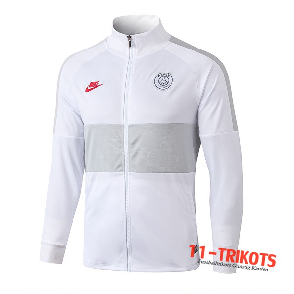 Neuestes Fussball PSG NIKE Trainingsjacke Weiß 2019 2020 | 11-trikots