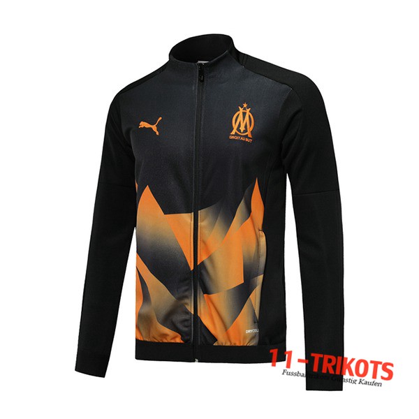 Chaqueta Futbol Marsella OM Negro Amarillo 2019/2020