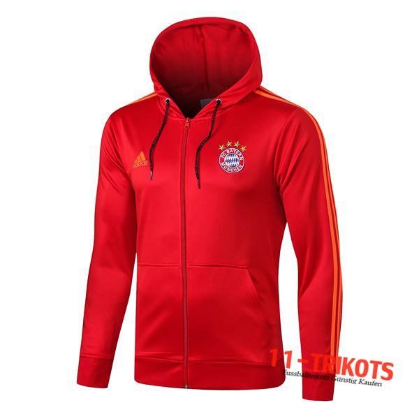 Chaqueta Futbol Con Capucha Bayern Munich Roja 2019/2020