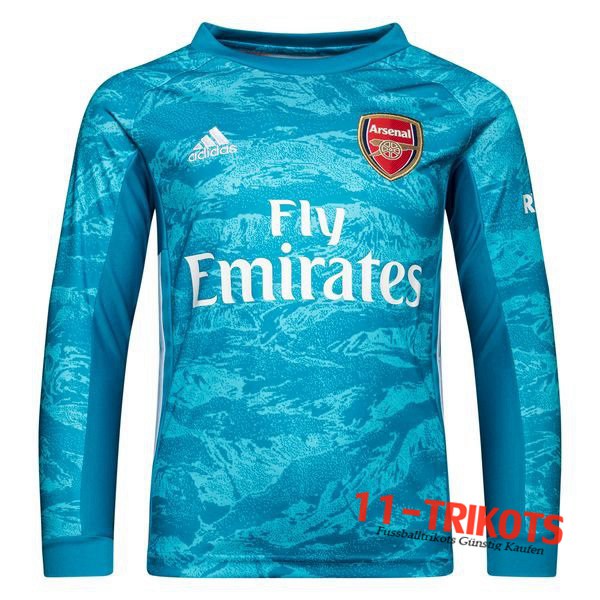 Neuestes Fussball Arsenal Torwart Langarm Blau 2019 2020 | 11-trikots