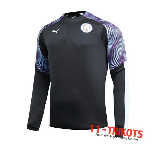 Sudadera de entrenamiento Manchester City Negro Purpura 2019/2020