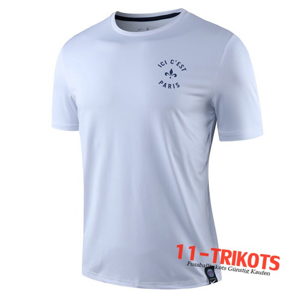 Neuestes Fussball PSG Trainingstrikot Weiß 2019 2020 | 11-trikots