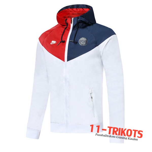 Neuestes Fussball PSG Trainingsjacke Windjacke Weiß Rot Blau Dunkel 2019 2020 | 11-trikots