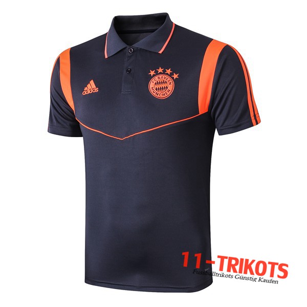 Neuestes Fussball Bayern Munchen Poloshirt Orange 2019/2020