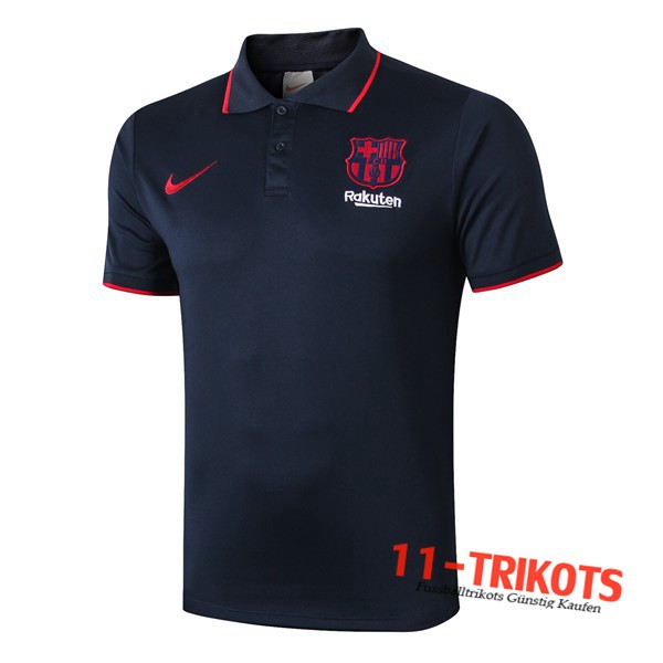 Neuestes Fussball FC Barcelona Poloshirt Blau Saphir 2019/2020