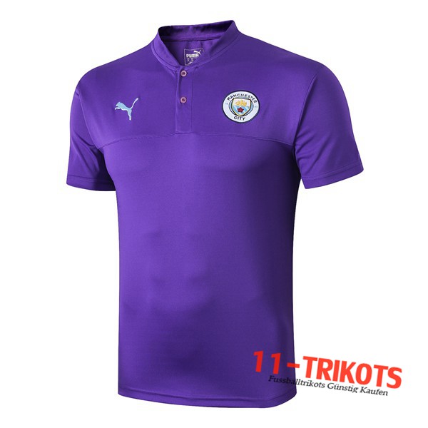 Neuestes Fussball Manchester City Poloshirt Lila 2019/2020