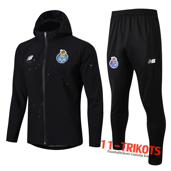 Neuestes Fussball FC Porto Trainingsanzug Windjacke Schwarz 2019 2020 | 11-trikots