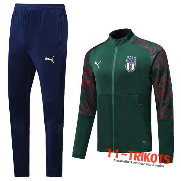 Neuestes Fussball Italien Trainingsanzug (Jacke) Grün 2019 2020 | 11-trikots