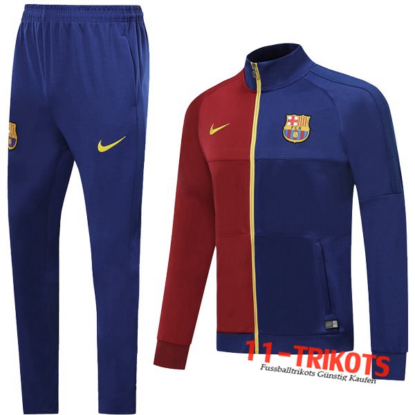 Neuestes Fussball FC Barcelona Trainingsanzug (Jacke) Rot Blau 2019 2020 | 11-trikots