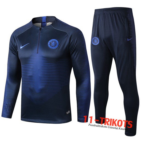 Neuestes Fussball FC Chelsea Trainingsanzug Blau Saphir 2019 2020 | 11-trikots