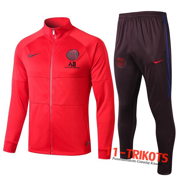 Neuestes Fussball Paris PSG NIKE ALL Trainingsanzug (Jacke) Rot 2019 2020 | 11-trikots
