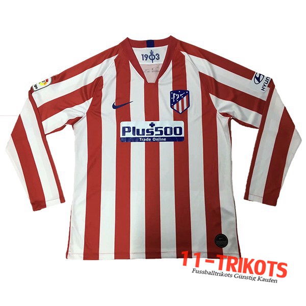 Neuestes Fussball Atletico Madrid Heimtrikot Langarm 2019 2020 | 11-trikots