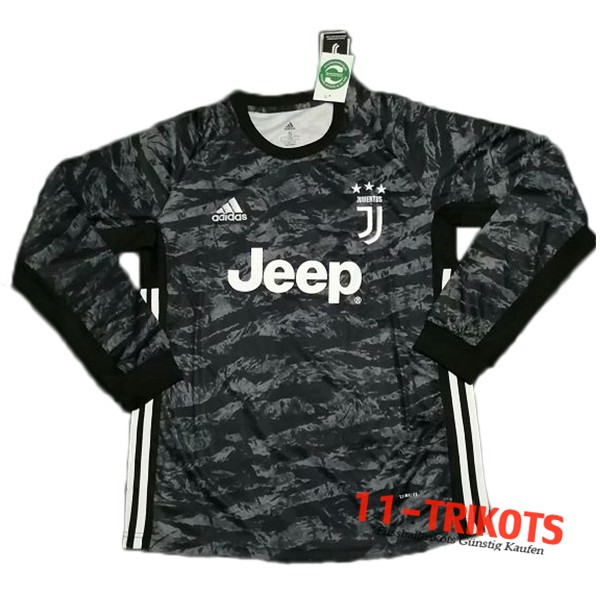 Neuestes Fussball Juventus Torwart Langarm Schwarz 2019 2020 | 11-trikots