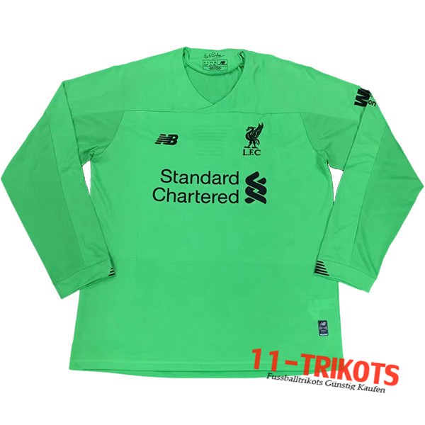 Neuestes Fussball FC Liverpool Torwart Langarm Grün 2019 2020 | 11-trikots