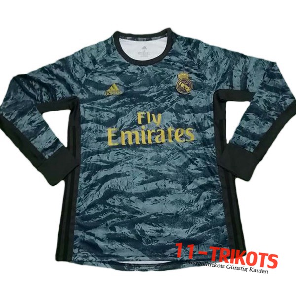 Neuestes Fussball Real Madrid Torwart Langarm Grau 2019 2020 | 11-trikots