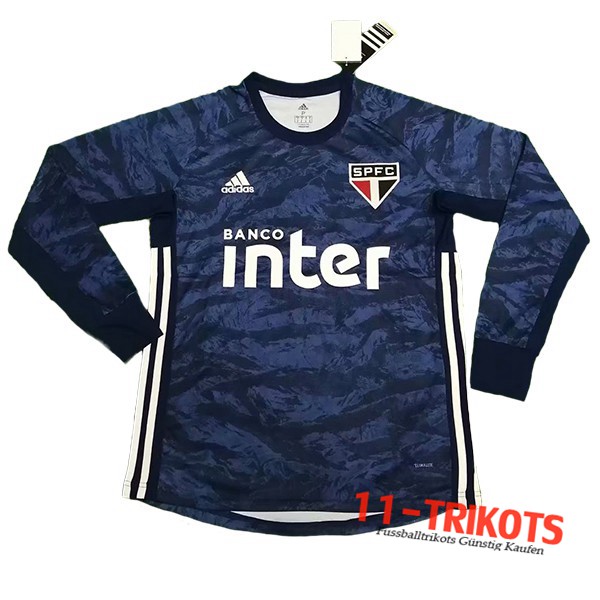Neuestes Fussball Sao Paulo FC Torwart Langarm Blau Dunkel 2019 2020 | 11-trikots