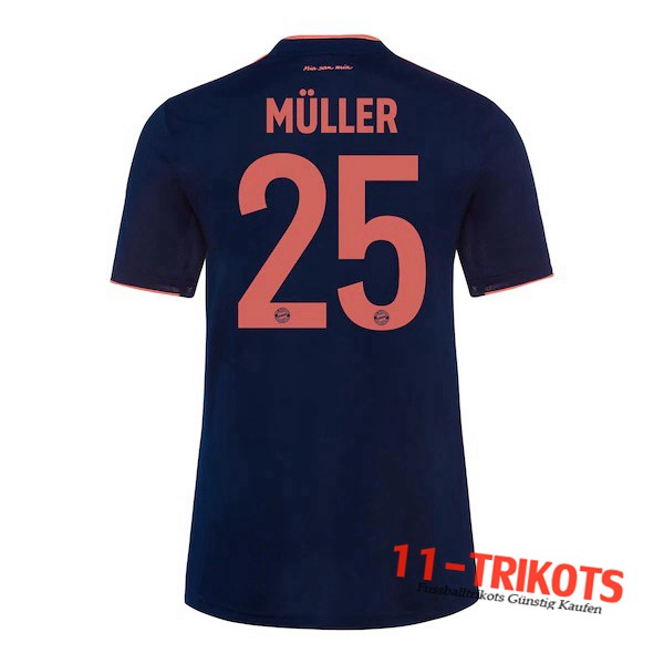 Neuestes Fussball Bayern Munchen (MULLER 25) Third 2019 2020 | 11-trikots