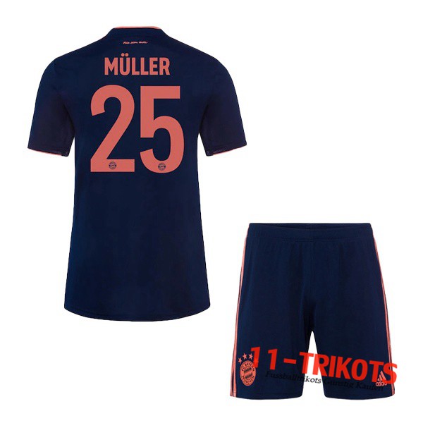 Neuestes Fussball Bayern Munchen (MULLER 25) Kinder Third 2019 2020 | 11-trikots