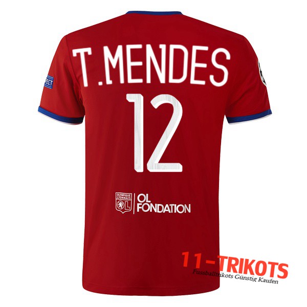 Neuestes Fussball Lyon OL (T.MENDES 12) Third 2019 2020 | 11-trikots