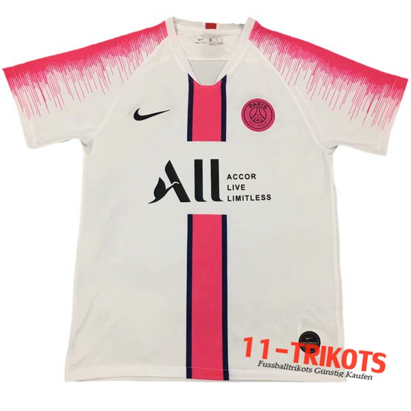 Neuestes Fussball PSG All Trainingstrikot Weiß Rose 2019 2020 | 11-trikots