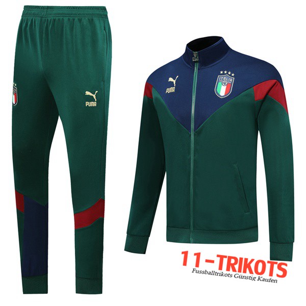 Neuestes Fussball Italien Trainingsanzug (Jacke) Grün 2019 2020 | 11-trikots